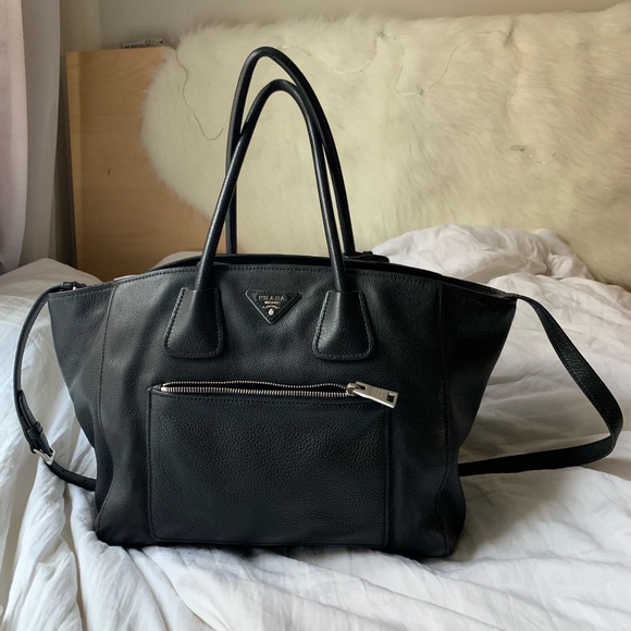 Classic Black & Silver Prada Purse - Picture 2 of 5